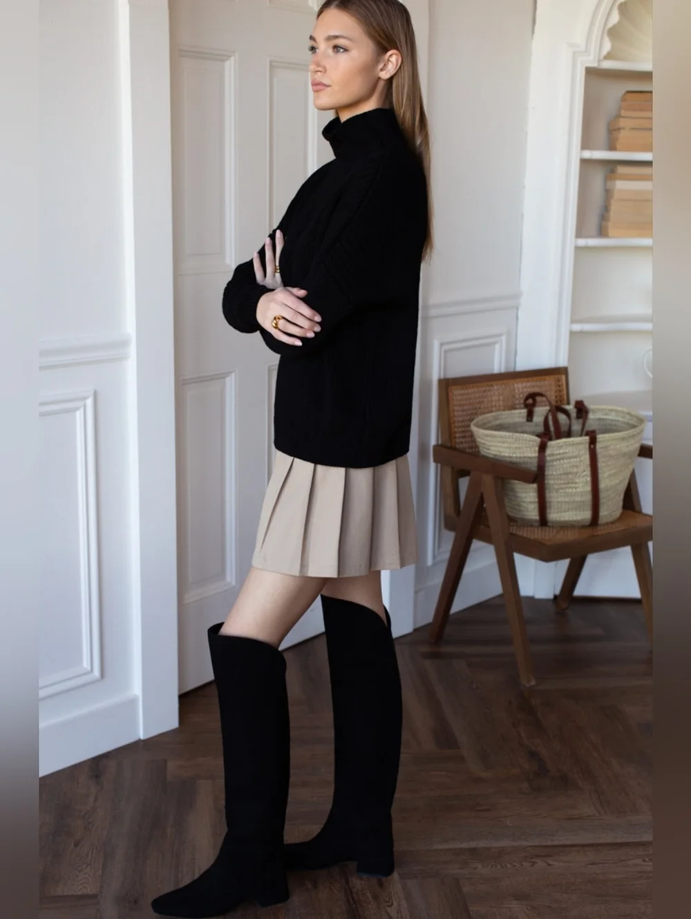 Emerson Fry Black Over-the-Knee Suede Boots